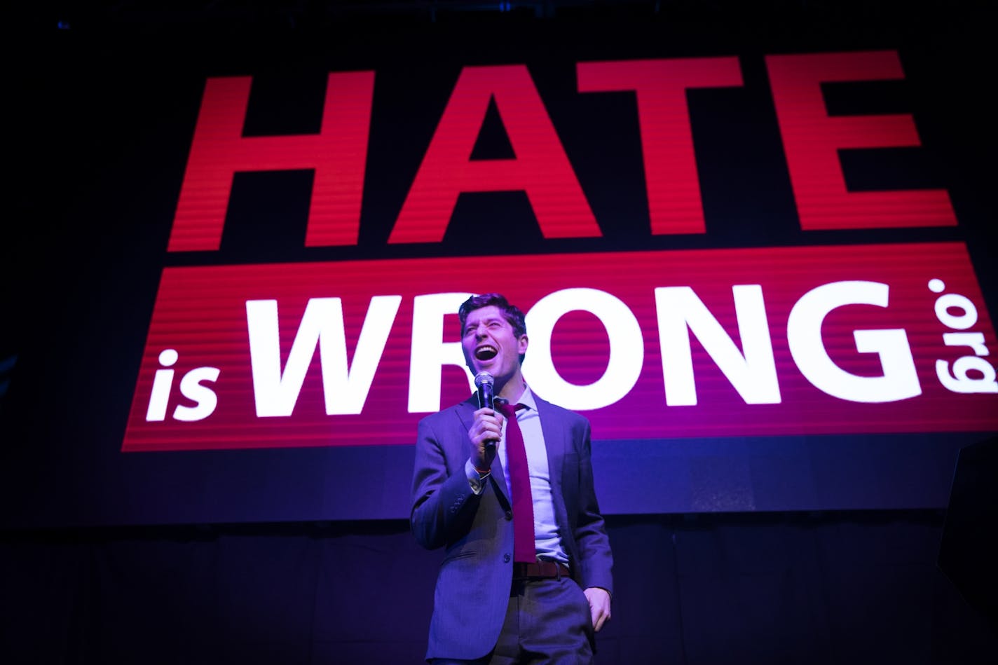 Minneapolis Mayor Jacob Frey speaks during the Inclusion Party.