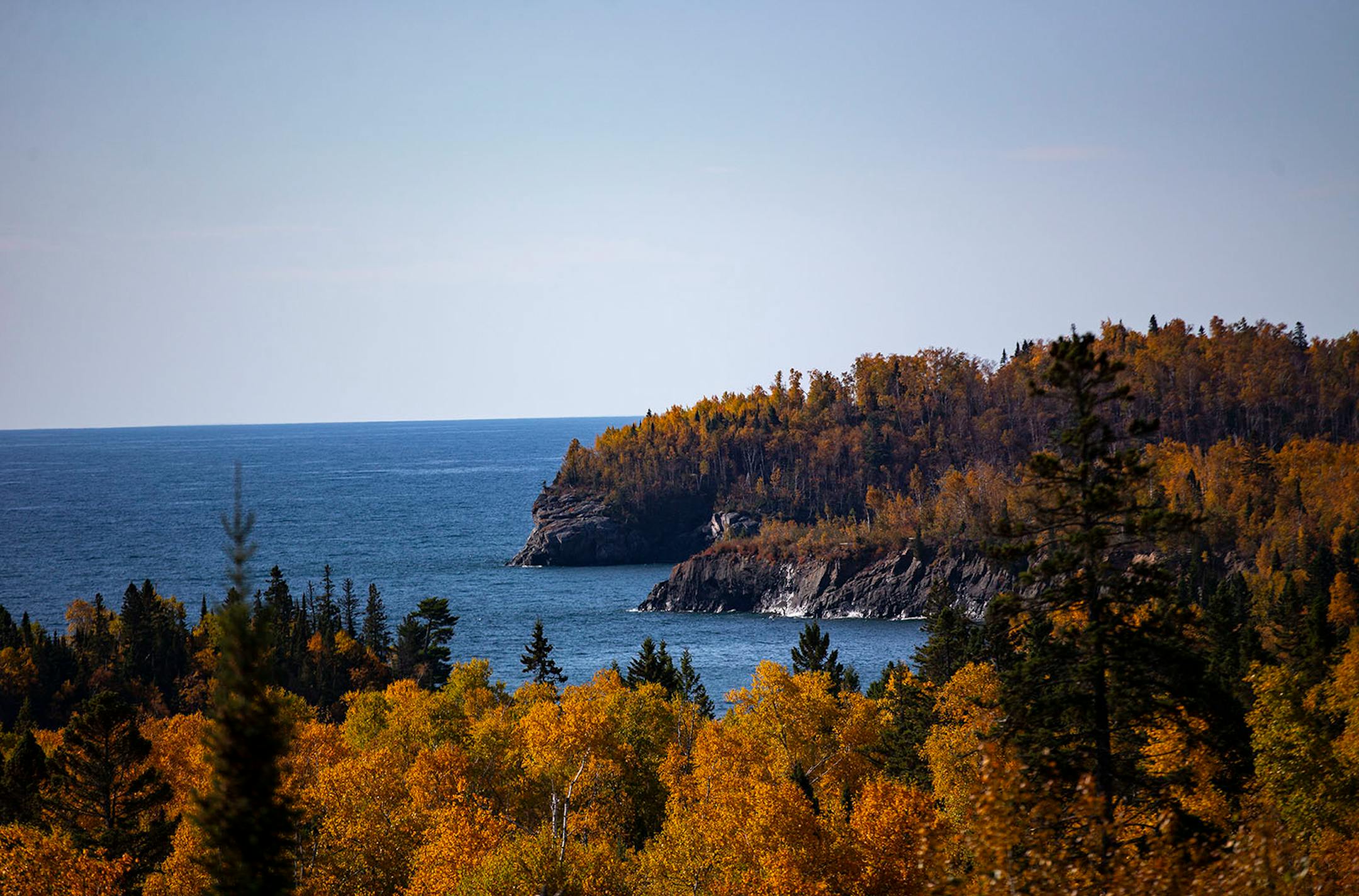 Peak foliage lined the North Shore, bringing deep colors throughout the area, in October 2019.