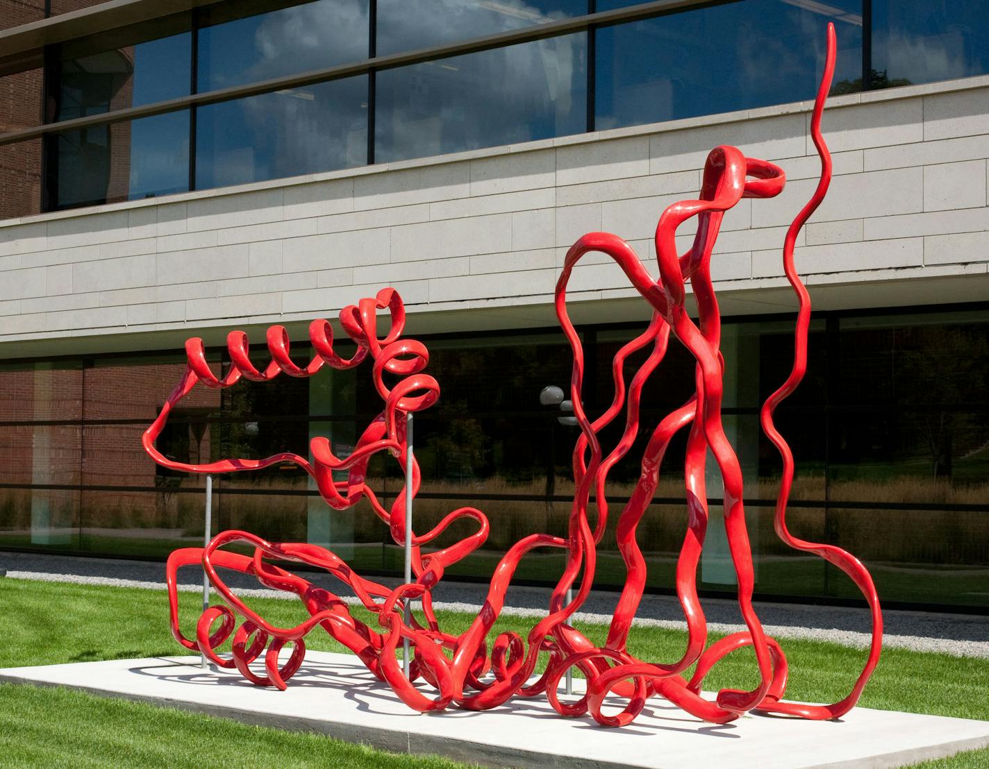 Brazilian-born artist Eduardo Kac's "Natural History of the Enigma," completed in 2009. It is located near the Cargill Genomics Building on the St. Paul campus. This is one of 25 public artworks searchable at www.pa25.org.