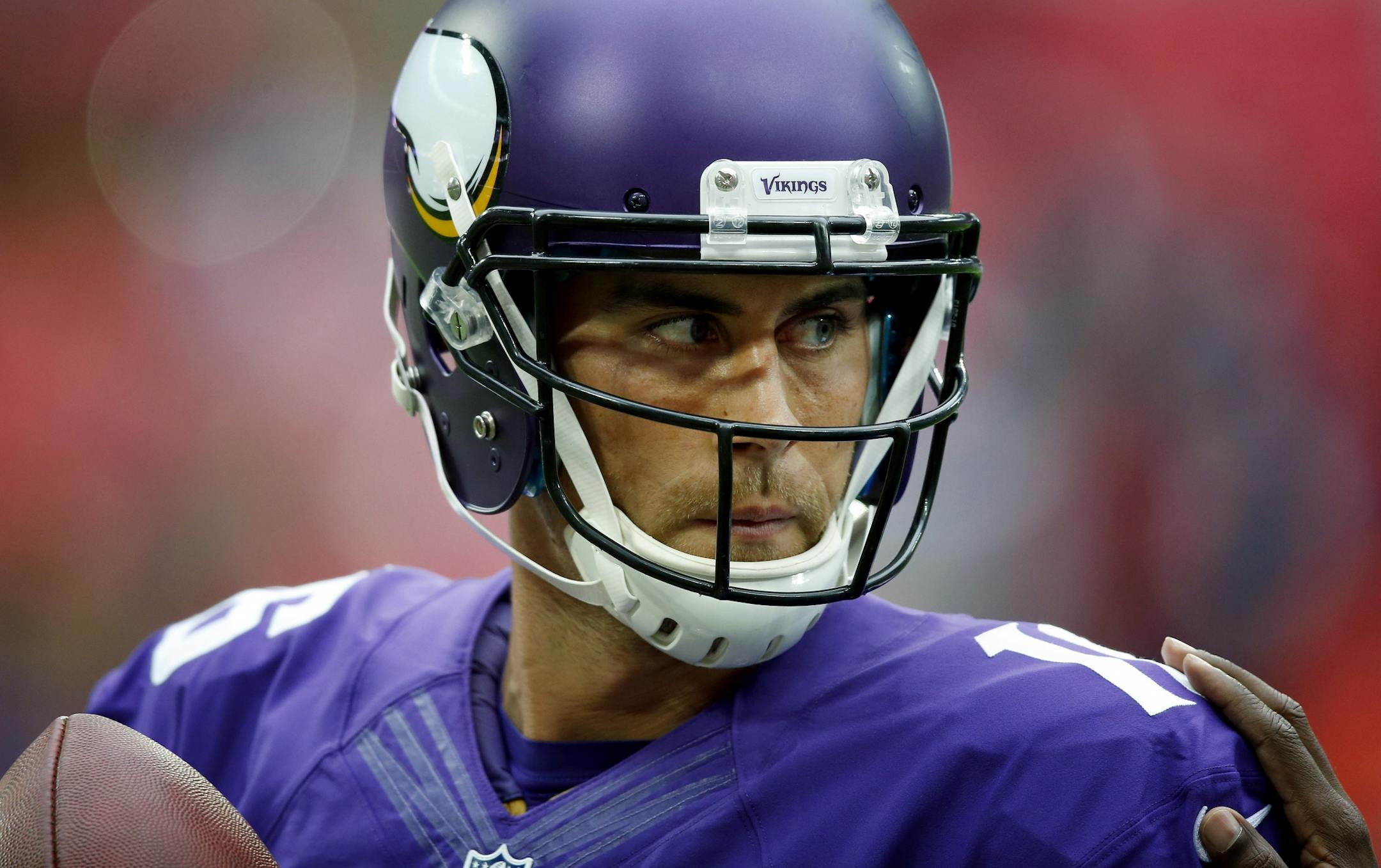 Minnesota Vikings quarterback Matt Cassel before Sunday's game at Wembley Stadium in London.
