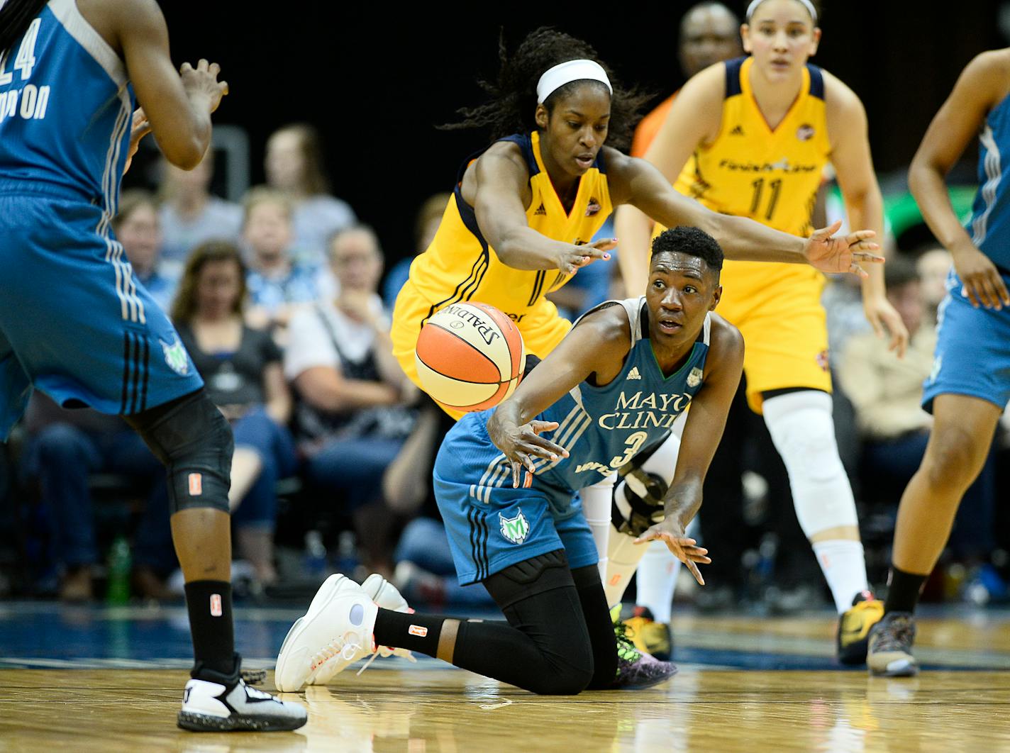 Lynx forward Natasha Howard (3) came off the bench to score a season-high 16 points against the Seattle Storm on Sunday. Howard was 7-for-7 from the field and is shooting 65 percent.