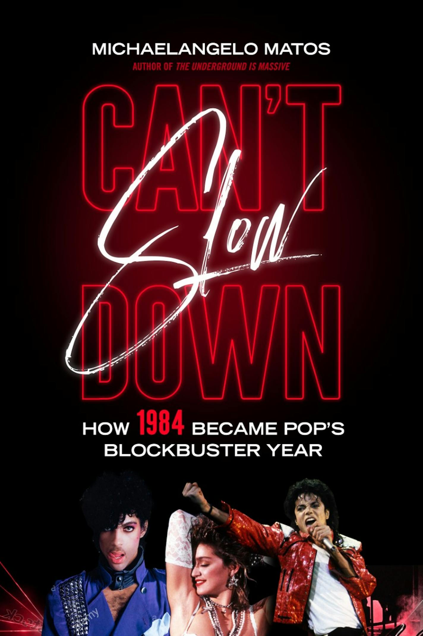 "Can't Slow Down" covers the great pop explosion of 1984, also including Bruce Springsteen, Tina Turner, Cyndi Lauper and Lionel Richie.