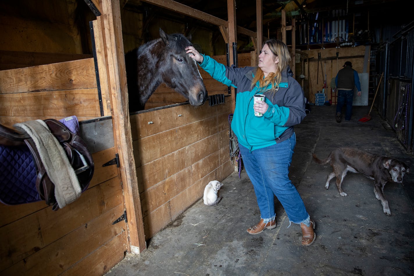 Horse breeder Candi Lemarr talked about life at her family farm, Thursday, January 13, 2021 in Sleepy Eye, MN. ] ELIZABETH FLORES • liz.flores@startribune.com