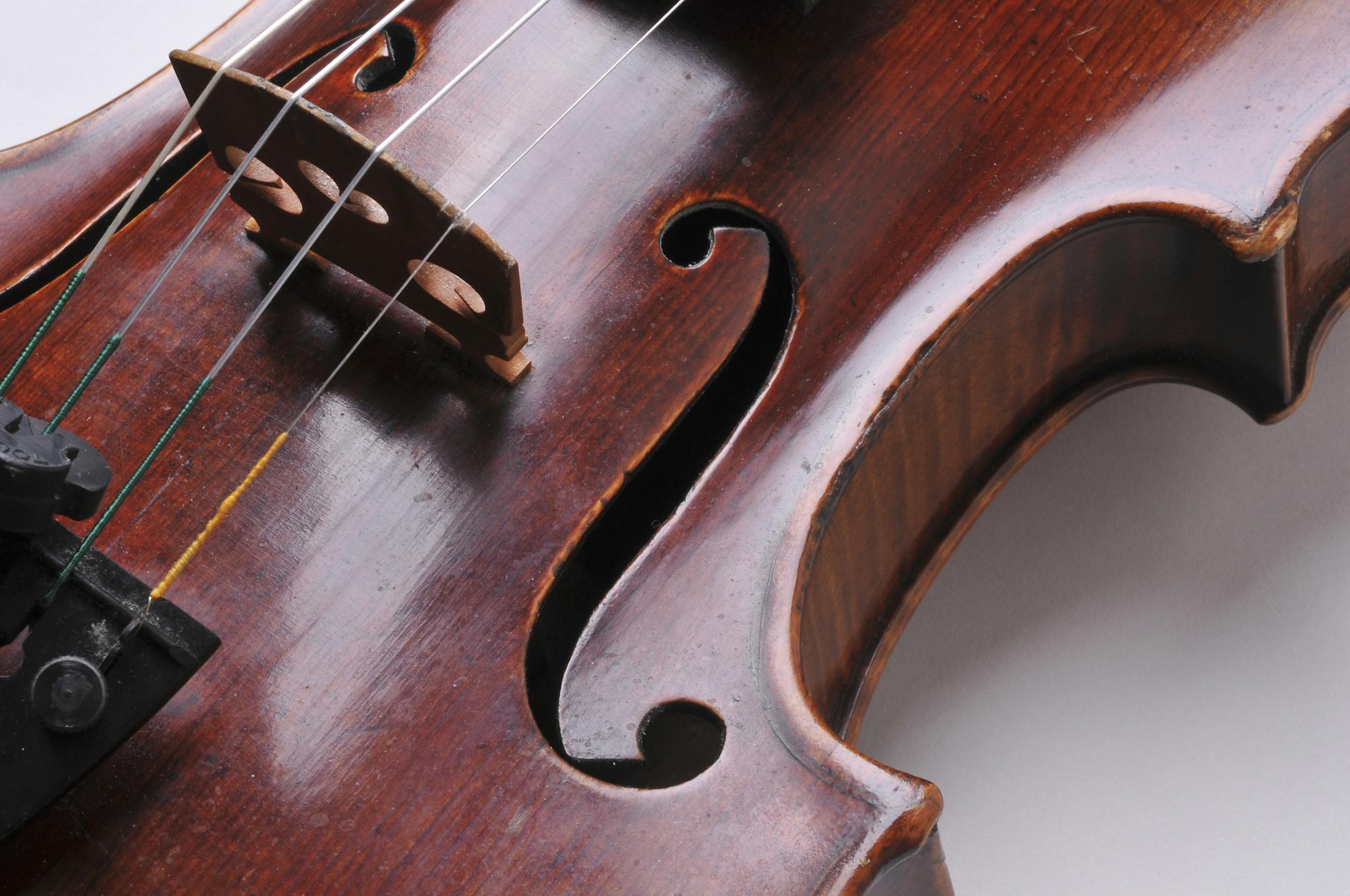 An undated handout photo of the Stradivarius violin, valued at $5 million, stolen from Milwaukee Symphony Orchestra Concertmaster Frank Almond on Jan. 27, 2014. The violin appears to have been recovered, Almond said Thursday, Feb. 6, 2014, but would have no further comment until he could verify that the police have the correct violin. Two men and a woman were arrested on Feb. 5 in connection with theft, in which Mr. Almond was assaulted with a stun gun. (Michael Darnton/Darton & Hersh via The Ne