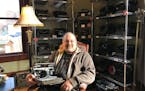 Zumbrota resident Alan Seaver with a few of the more than 350 typewriters in his collection.