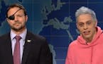 Dan Crenshaw, the Texas Republican congressional candidate who recently won a seat in the U.S. House of Representatives, and "SNL" cast member Pete Da