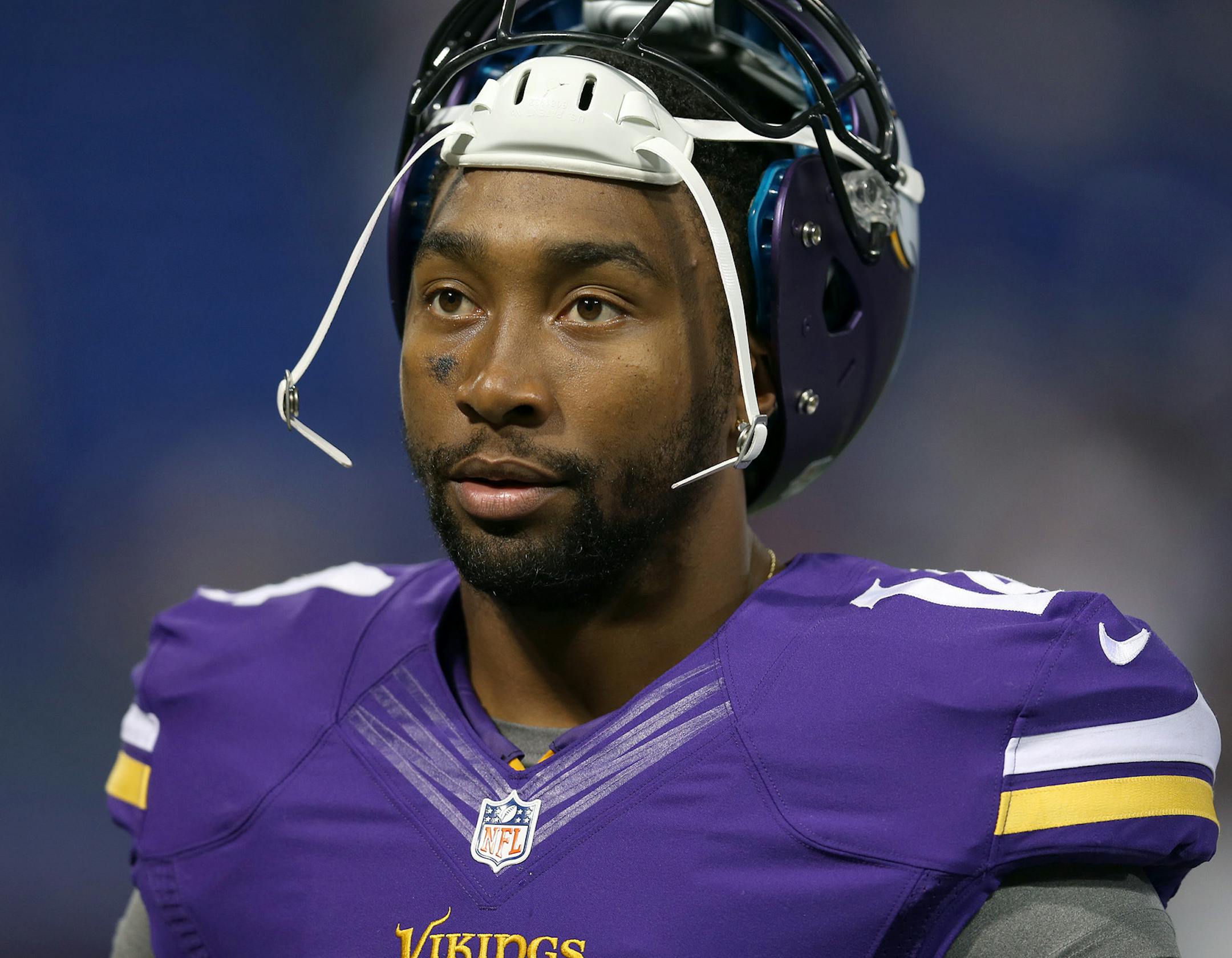 Vikings Joe Webb made his way off the field after the Vikings lost to the Houston Texans 27-13 in a pre-season game at Mall of America Field, Friday, August 9, 2013 in Minneapolis, MN. (ELIZABETH FLORES/STAR TRIBUNE) ELIZABETH FLORES • eflores@startribune.com