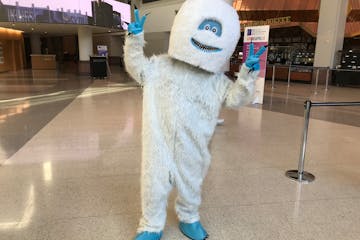 Bryan Sternberg, a 43-year-old physician assistant from Eagan, wore a yeti costume for the open audition for "Survivor."  "I'm trying to stand out," h