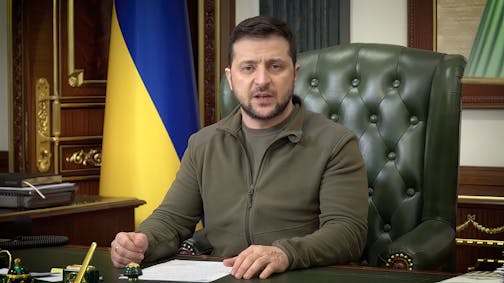 In this image from video provided by the Ukrainian Presidential Press Office and posted on Facebook, Ukrainian President Volodymyr Zelenskyy speaks in Kyiv, Ukraine, on early Wednesday, March 16, 2022. Zelenskyy said early Wednesday that Russia's demands during the negotiations are becoming "more realistic" after nearly three weeks of war.