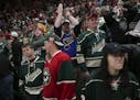 Wild fans were glum when St. Louis pulled off a 2-1 overtime win in Game 1 of their series.