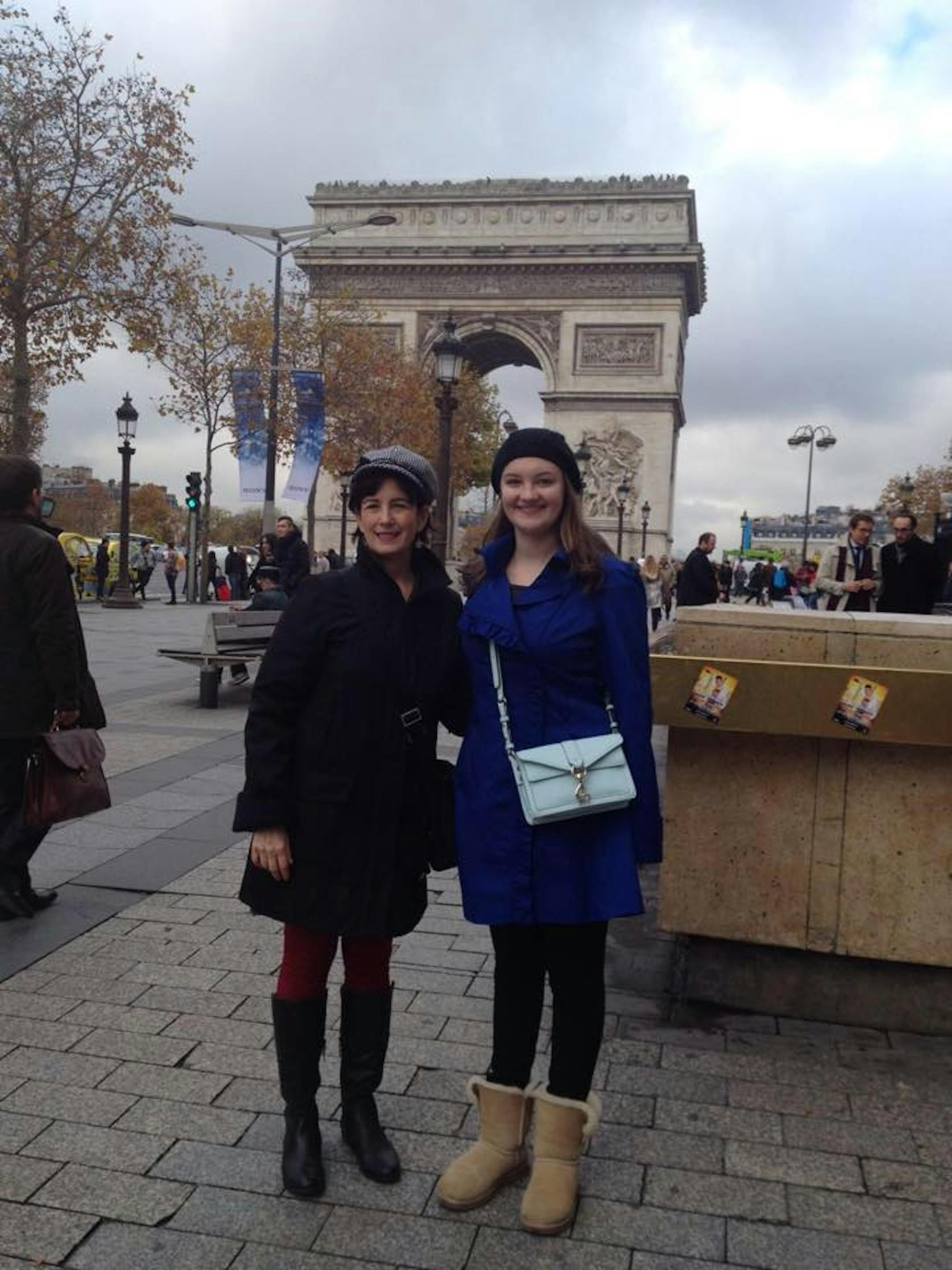 Theresa L. Meuers, left, with her niece Emily Meuers on a recent trip to Paris.