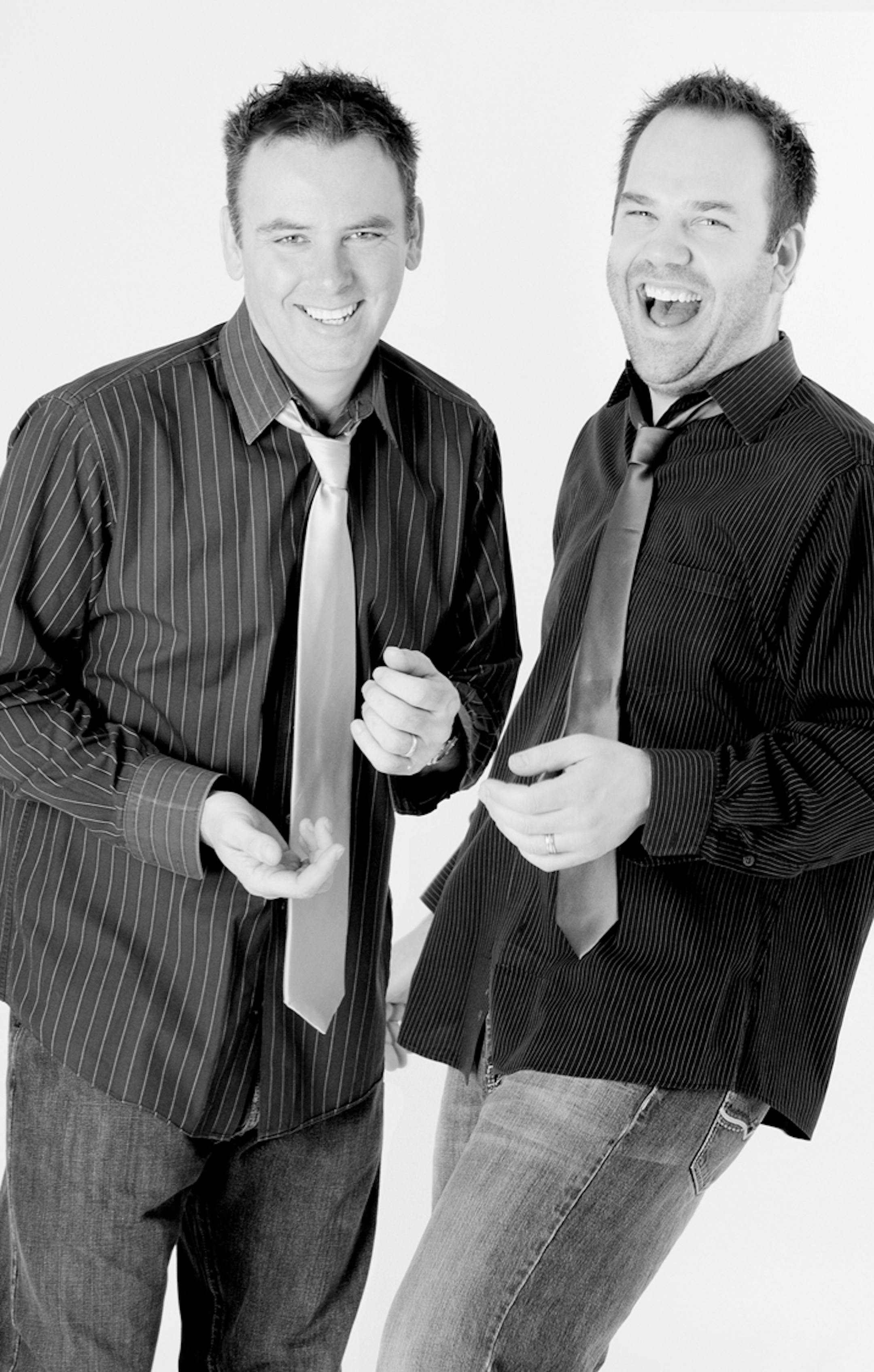 Photo provided Dave Eichholz (left) and Theodore Manderfeld (right) will perform their "Deuces Wild" dueling pianos act on March 8, 2013, at the Lakeville Area Arts Center.