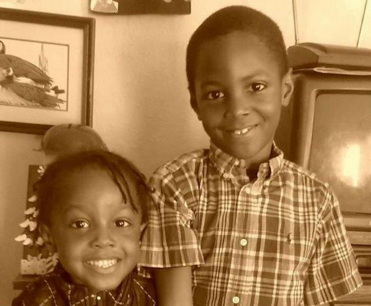 Amani Coleman-Guerrido, 5, left, and Alarious Coleman-Guerrido, 7, right. Alarious died after the crash.