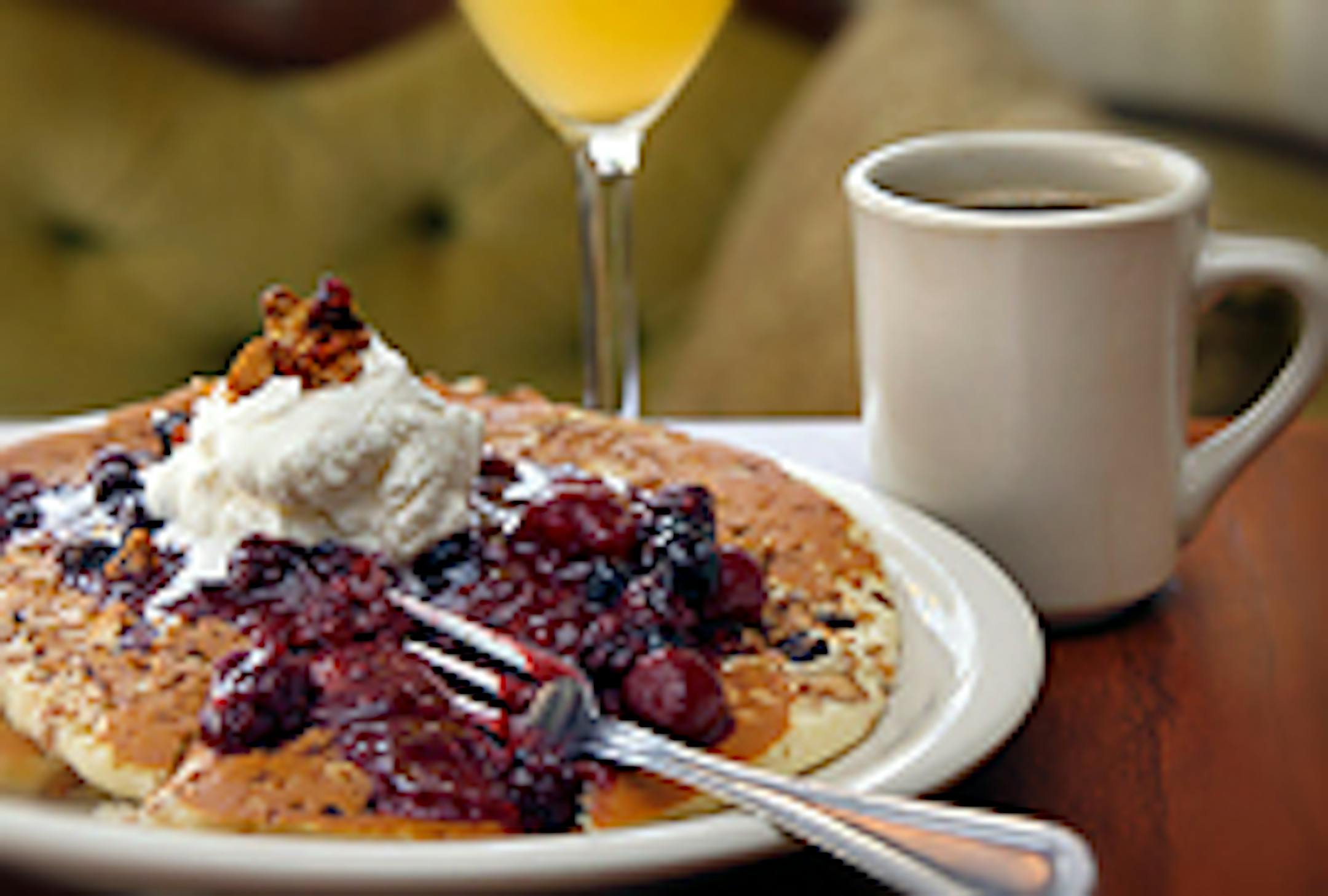 Granola infused cakes with a mixed berry compote from Hazel's are a big hit