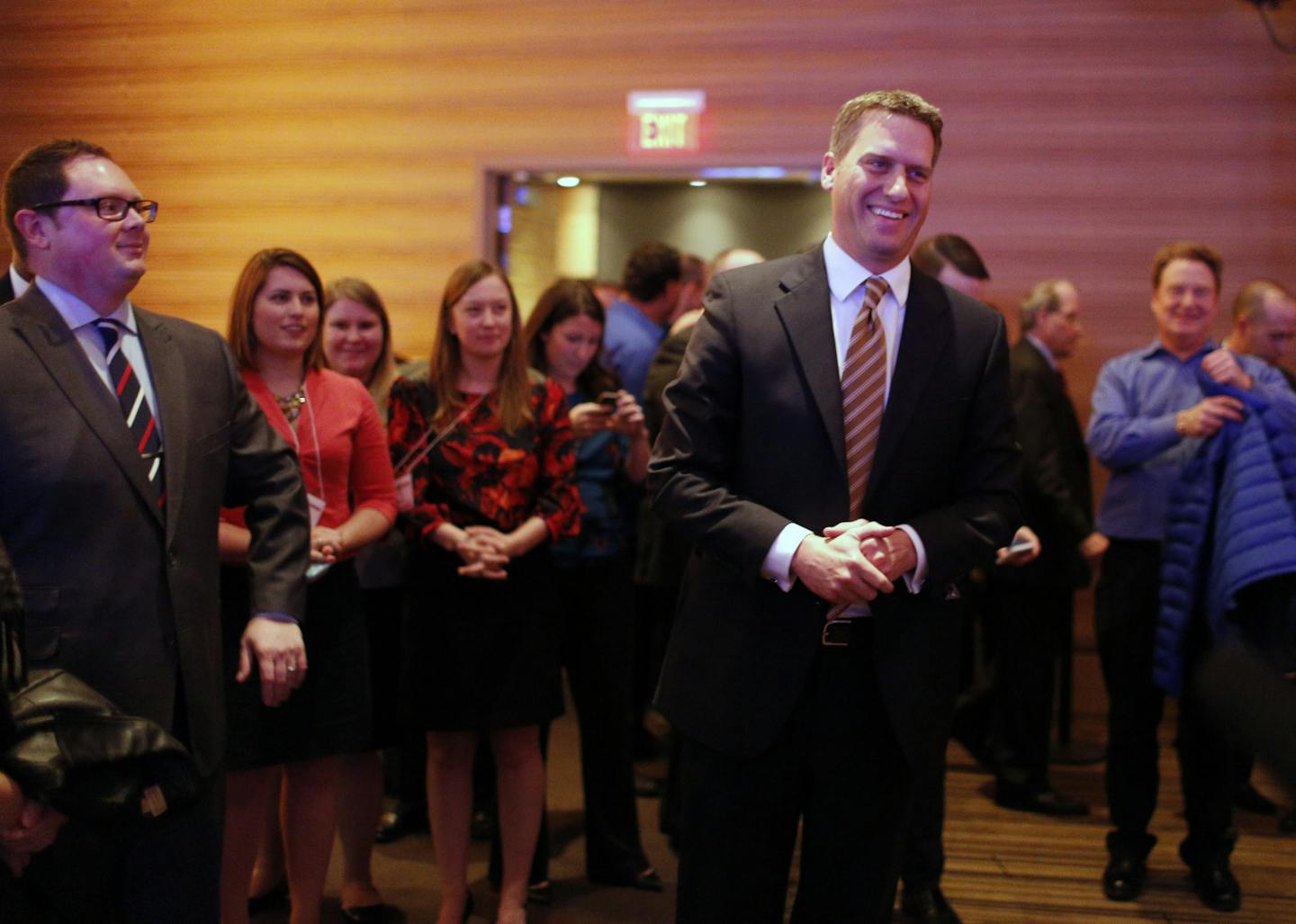 House minority leader Kurt Daudt spoke with the Republican faithful about 12:30 AM at GOP party headquarters about their victory in regaining the majority in the House. ] GOP Headquarters BRIAN PETERSON &#x201a;&#xc4;&#xa2; brian.peterson@startribune.com Minneapolis, MN 11/04/14