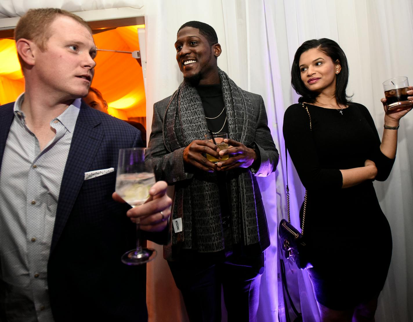 Vikings cornerback Xavier Rhodes was in attendance at Saturday night's "Big Game Big Give" party in Edina. ] AARON LAVINSKY &#xef; aaron.lavinsky@startribune.com The Giving Back Fund's "Big Game Big Give" charity party, emceed by Jamie Foxx, was photographed Saturday, Feb. 3, 2018 in Edina, Minn.