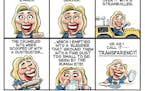 Sack cartoon: Hillary Clinton's e-mails