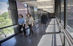 Pedestrians made their way through a skyway in the Mears Park area, Wednesday, June 7, 2017 in St. Paul, MN. The city will consider Brooks' request to