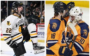 Murray Marvin-Cordes of Warroad and Gene Wegleitner and Charlie Brandt of Mahtomedi will be involved at state on Wednesday.