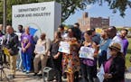 Nursing home workers have been pressing for better pay and working conditions, including at a demonstration Sept. 14 before a state standards board me