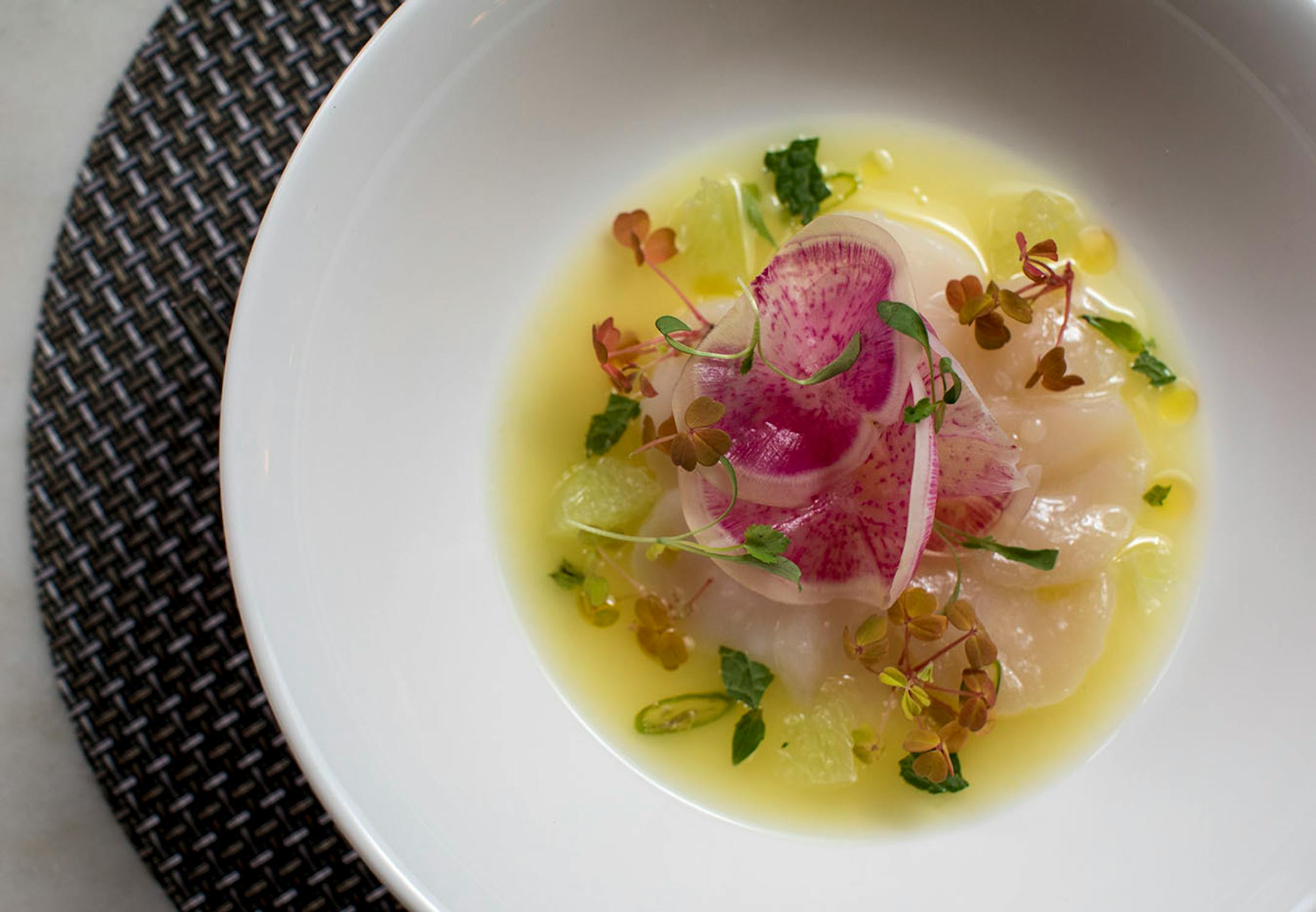 Cold scallop at Bardo on Thursday, January 11, 2018, in Minneapolis, Minn.