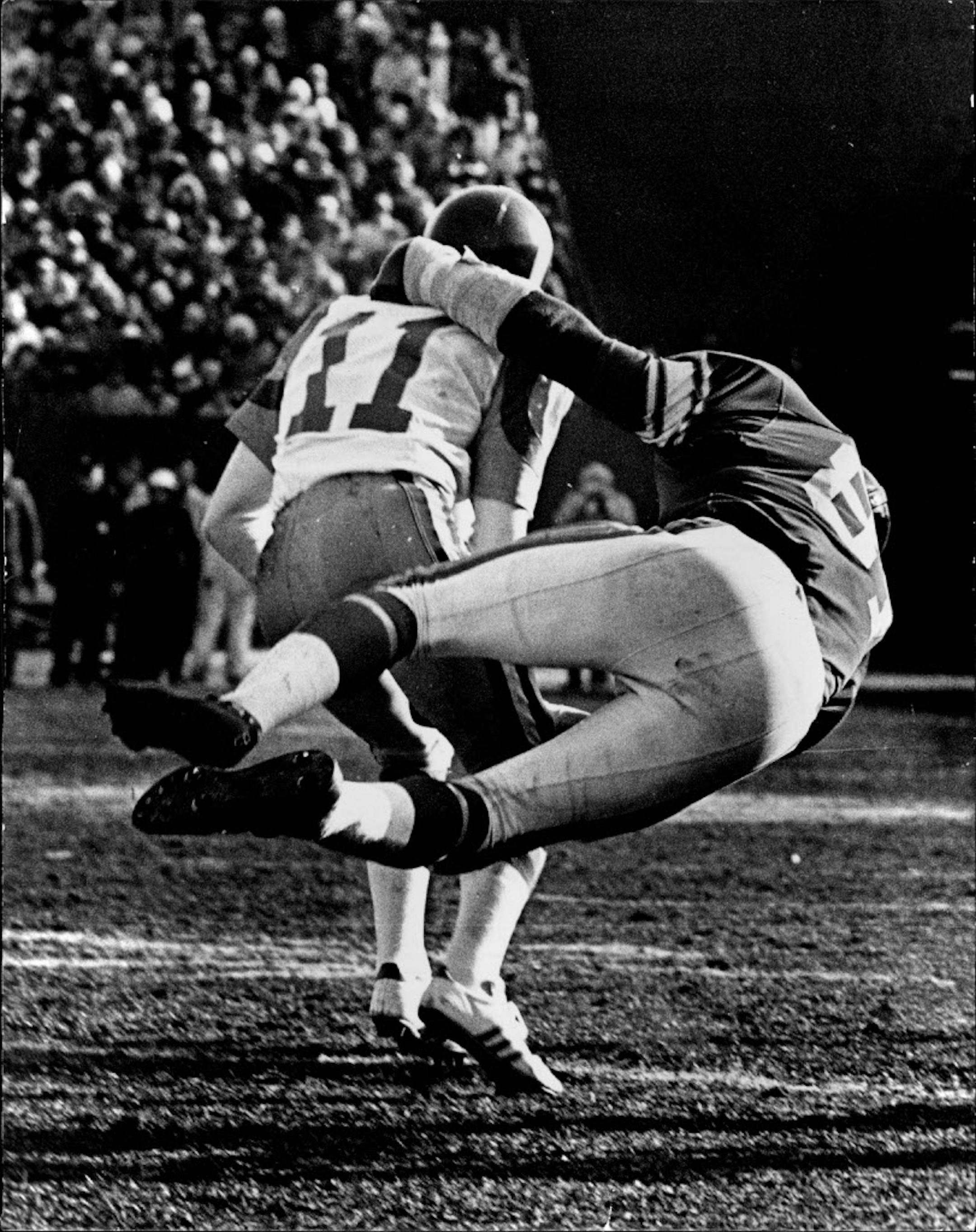 December 27, 1976 At left, the Vikings end left his feet as he sacked the Rams quarterback December 26, 1976 Earl Seubert, Minneapolis Star Tribune