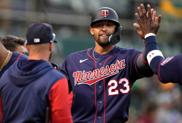 Royce Lewis, above with Twins before he was sent down, was 0-for-5 Tuesday in the St. Paul Saints' 11-ining loss to Indianapolis.