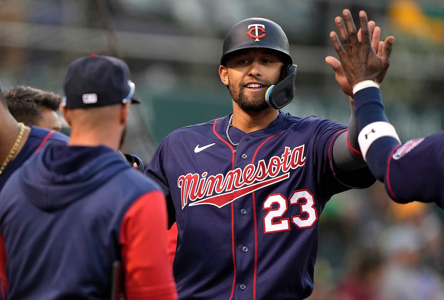 Royce Lewis, above with Twins before he was sent down, was 0-for-5 Tuesday in the St. Paul Saints' 11-ining loss to Indianapolis.