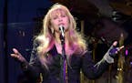 Stevie Nicks, vocalist for Fleetwood Mac, sings one of the of the group's opening songs on Sunday, February 24, 2019 at Spectrum Center in Charlotte, 