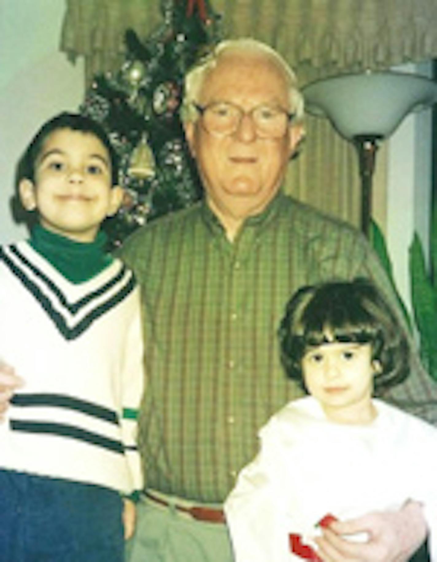 The writer's children Gamini (left) and Samantha grew up with "Uncle Ed" and never missed a family Christmas with him in over 21 years.