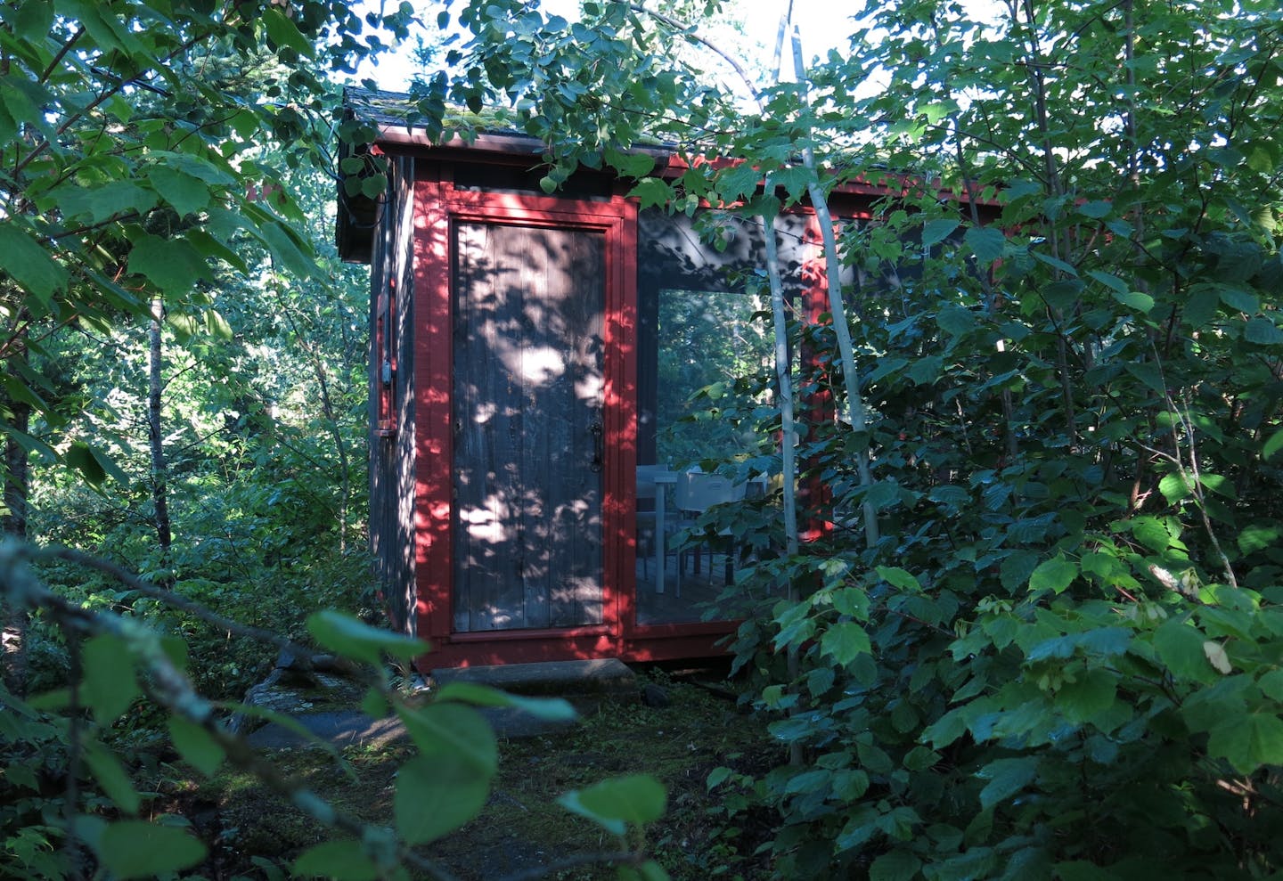 The Osprey Room is a screened gazebo for artists to use as a work space at Tofte Lake Center.