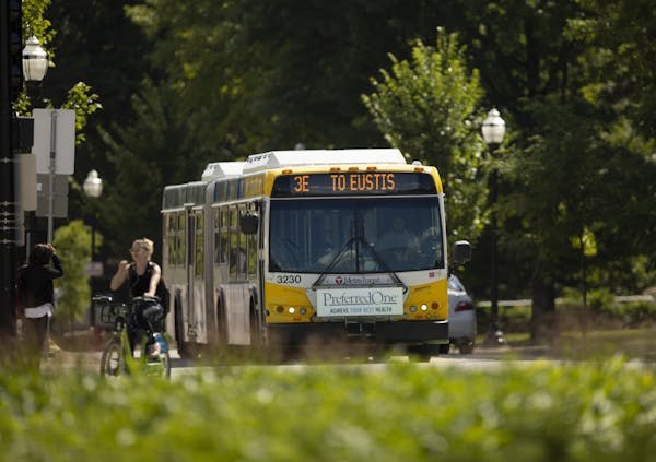 A route 3 bus on the University of Minnesota campus Monday Tuesday afternoon.