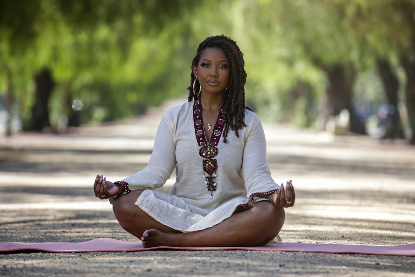 Jessica Bruny, CEO and founder of JessBeU LLC, an Upland-based wellness company. Bruny photographed on Euclic trail on Friday, Sept. 3, 2021 in Upland, CA. (Irfan Khan/Los Angeles Times/TNS)