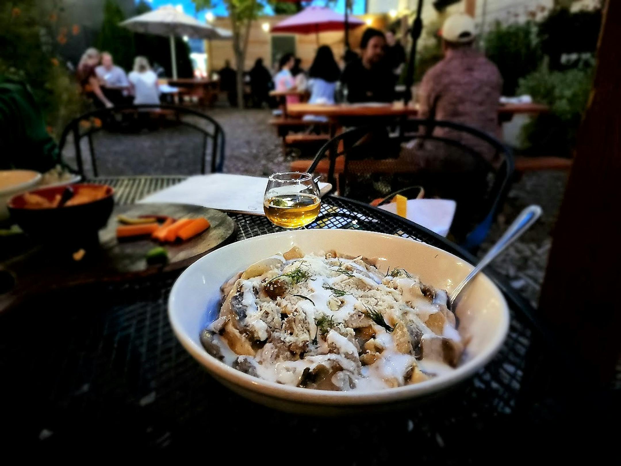 Beef Stroganoff at Forager Brewery