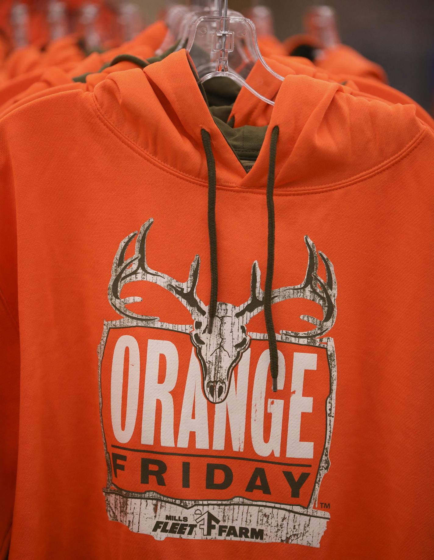 Mills Fleet Farm, whose signature color is orange, anyway, goes all in on the deer opener with an Orange Friday event on the eve of the firearms deer opener. ] JEFF WHEELER &#xef; jeff.wheeler@startribune.com Now that the Mills Fleet Farm chain is owned by an investment group, CEO Derick Prelle is planning to double the number of stores over the next five to six years. The Brooklyn Park store was photographed Thursday afternoon, November 2, 2017.