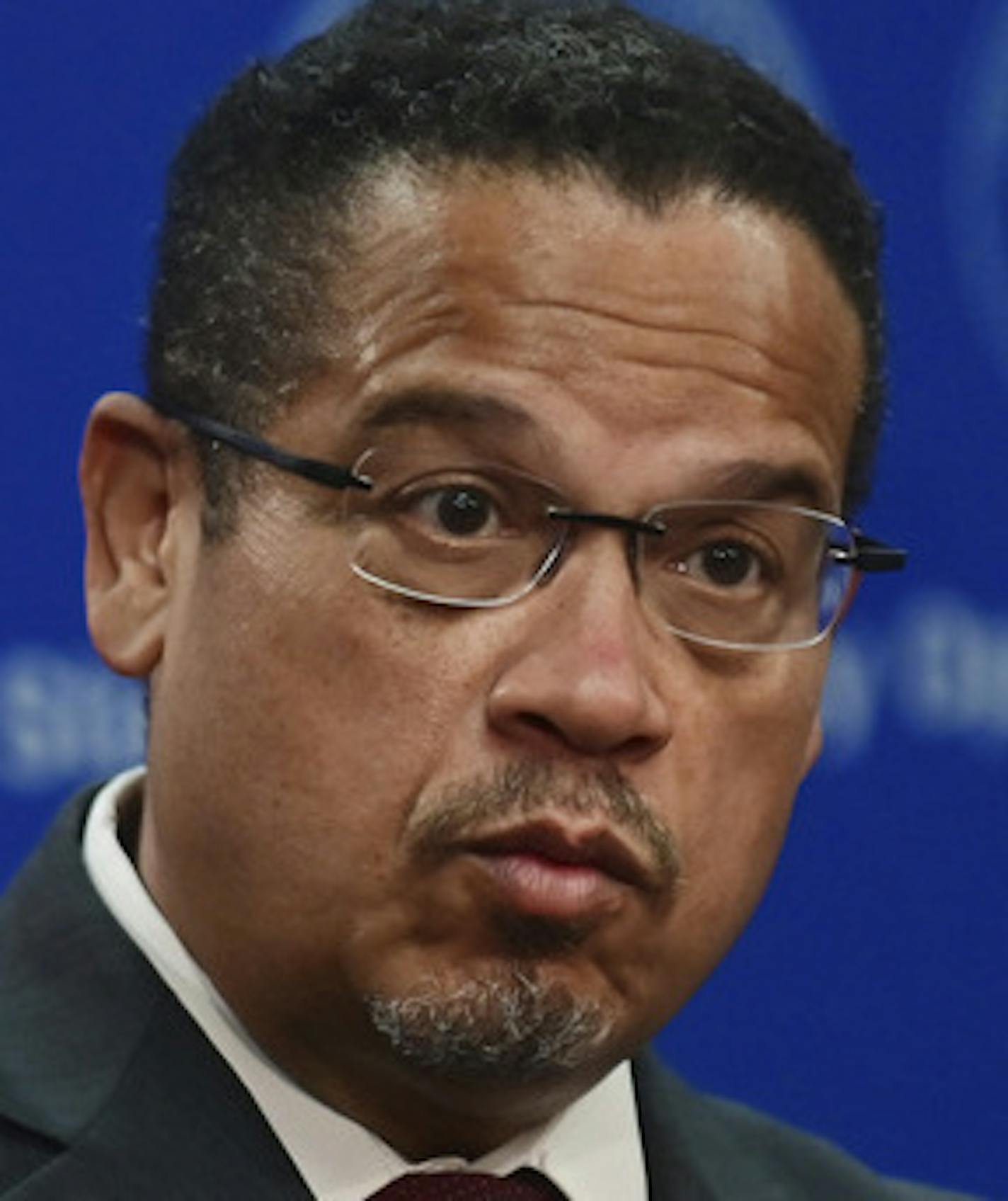 FILE - In this Wednesday, May 27, 2020, file photo, Minnesota Attorney General Keith Ellison answers questions during a news conference in St. Paul, Minn., about the investigation into the death of George Floyd, who died May 25, while in the custody of Minneapolis police officers. Minnesota Gov. Tim Walz said Sunday, May 31, that he decided Ellison needs to lead the case. (John Autey/Pioneer Press via AP, Pool, File)