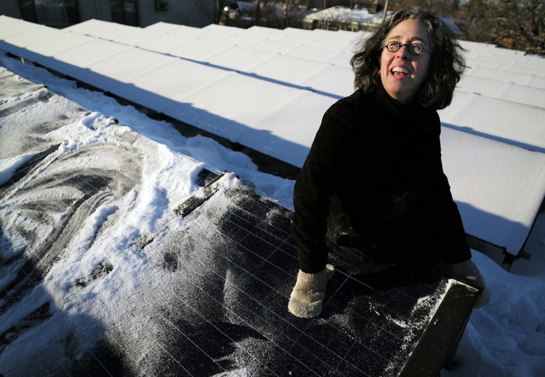 At the Mayflower church in south Minneapolis, the solar panel installation chamioned by pastor Sara Campbell has decreased the carbon footprint by 60 percent.
