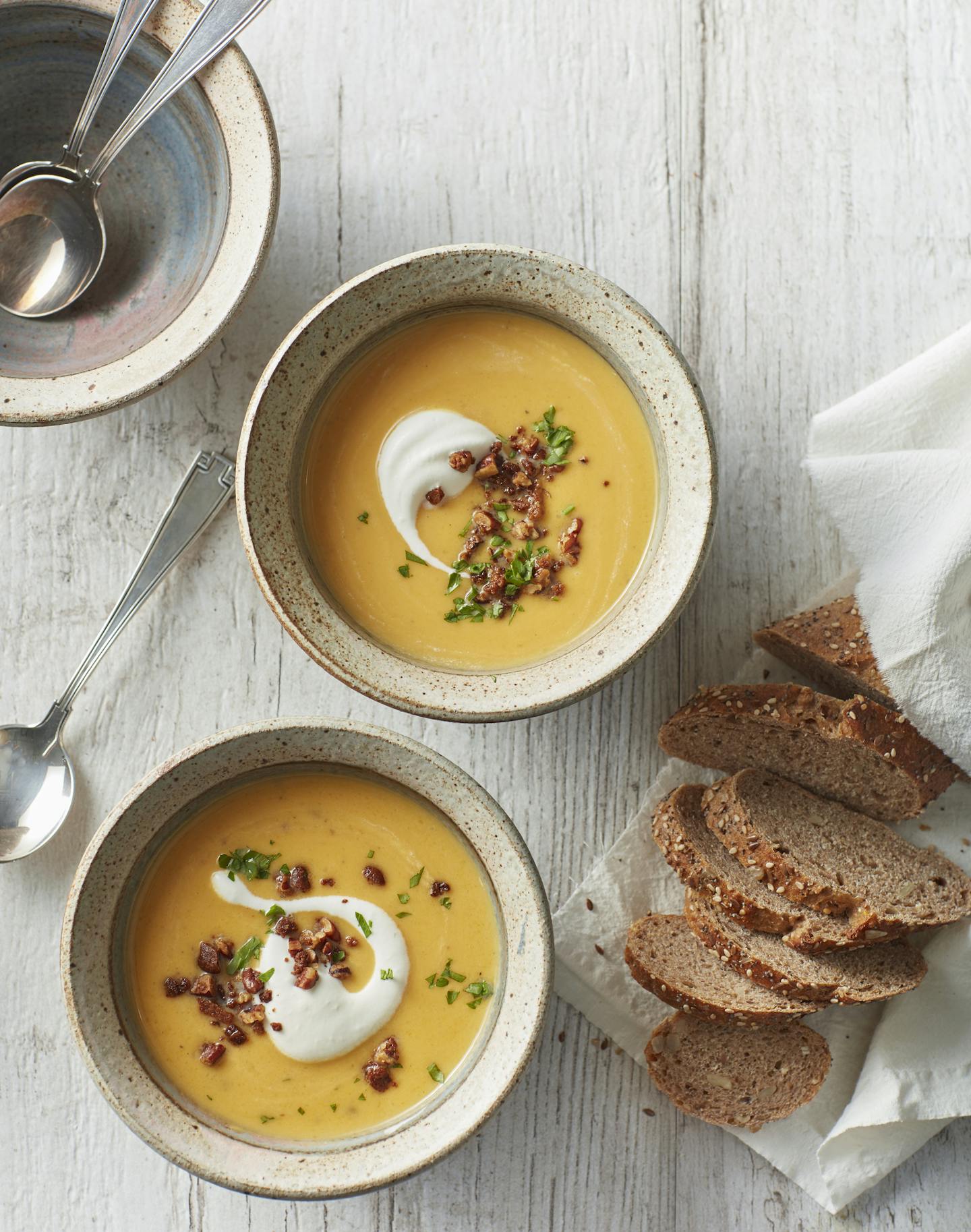 Roasted Butternut Soup
Photography : Dennis Becker Food Styling: Lisa Golden Schroeder