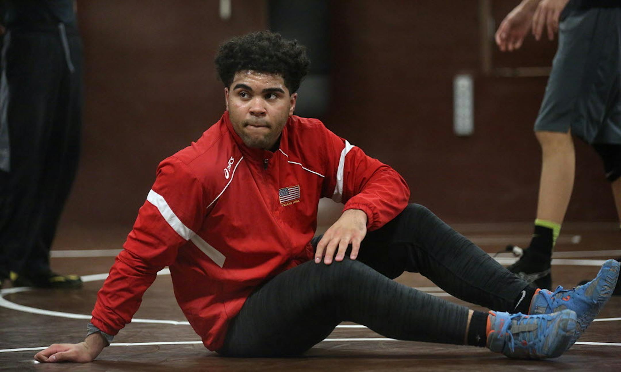 Apple Valley wrestler Gable Steveson, shown at practice last February, recently helped the Eagles win a 39-team tournament in Council Bluffs, Iowa, for the second consecutive year. A junior this year, he hasn't lost a high school match since eighth grade.