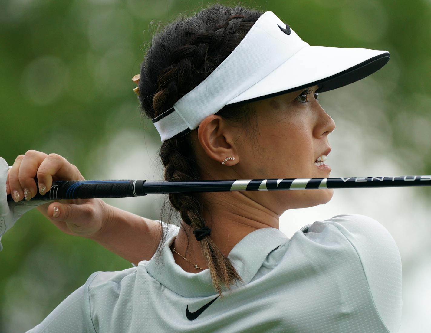 Michelle Wie teed off on the 3rd hole Tuesday afternoon. ] ANTHONY SOUFFLE &#x2022; anthony.souffle@startribune.com Players took part in the official Pro-Am tournament and practice day for KPMG Women's PGA Championship Tuesday, June 18, 2019 at Hazeltine National Golf Club in Chaska, Minn.