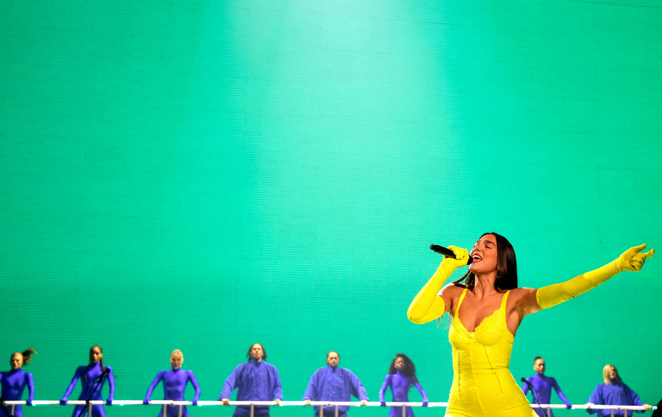 Dua Lipa performs Tuesday, March 8, at Target Center in Minneapolis.
