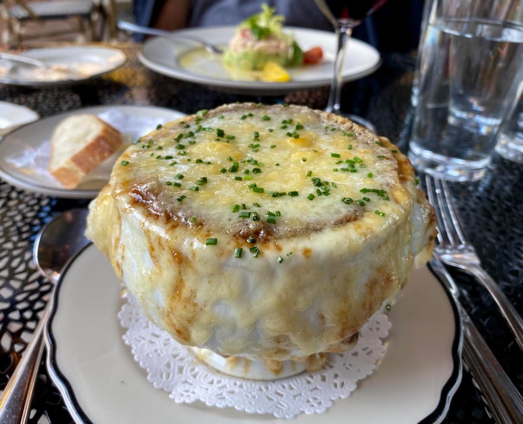 French onion soup at Meritage.