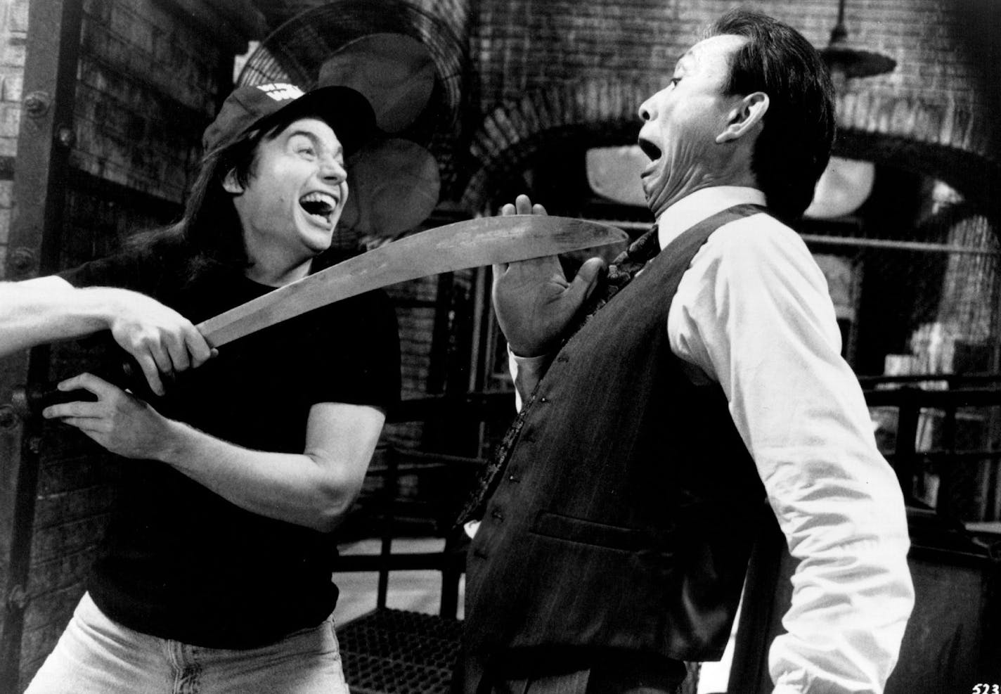 June 5, 1994 Wayne (Mike Myers, left) tries to gain the approval of Cassandra's father, Mr. Wong (James Hong), in "Wayne's World 2." The Paramount film was produced by Lorne Michaels and directed by Stephen Surjik from a screenplay written by Mike Myers and Bonnie Turner & Terry Turner, based on characters created by Mike Myers. Howard W. Koch, Jr. is the executive produced and Dinah Minot and Barnaby Thompson are producers. Elliott Marks, Paramount