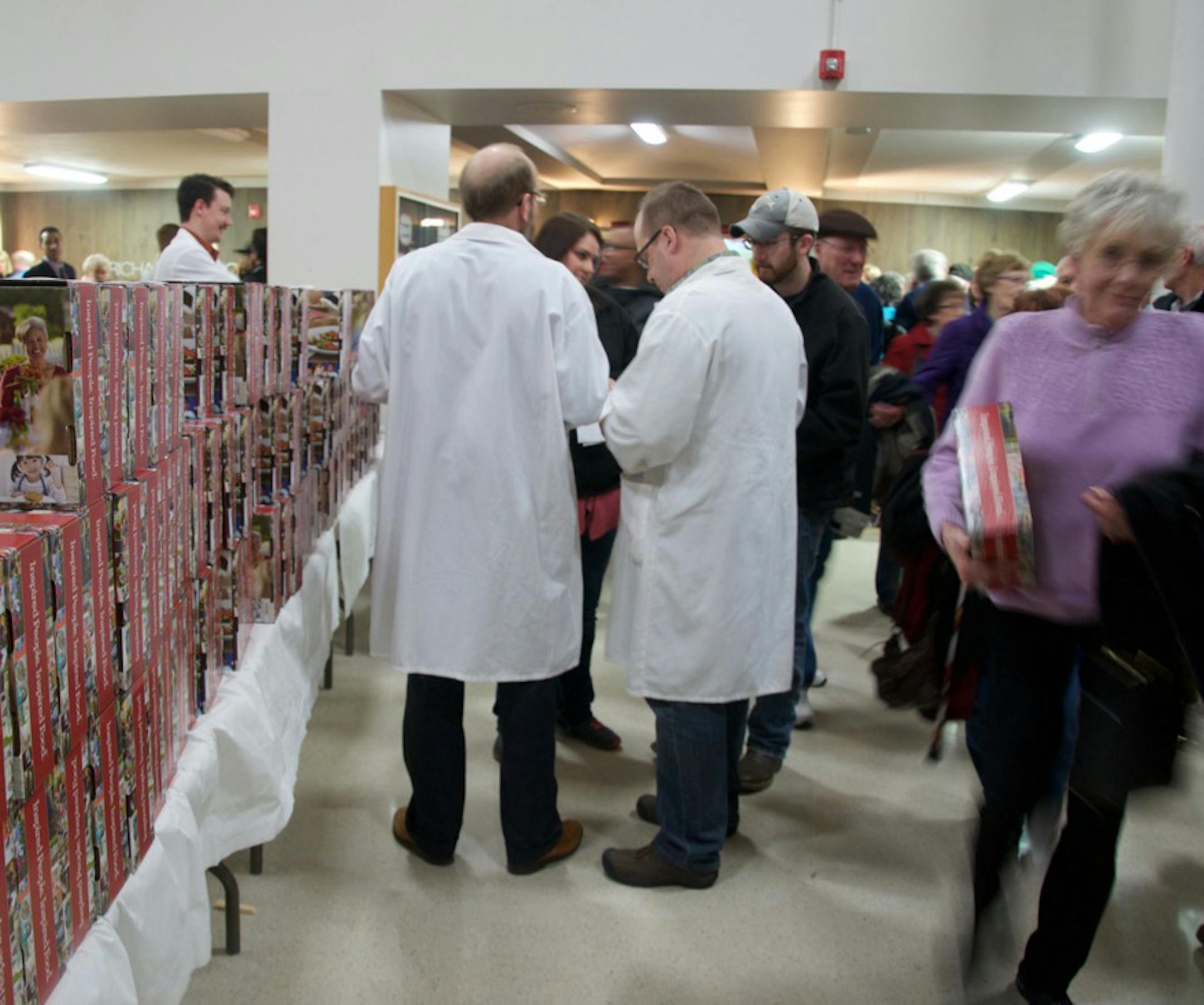 After the meeting, shareholders took home boxes filled with Hormel products. ] Kristen Painter / Star Tribune