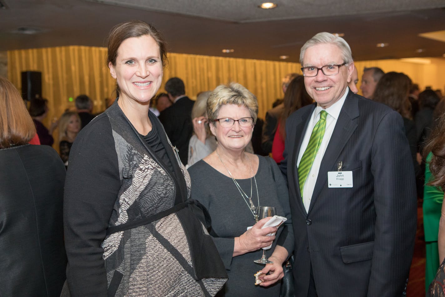 Emily Piper, commissioner of the Minnesota Department of Human Services; her mom, Barb Johnson, president of the Minneapolis City Council; and John Knapp.