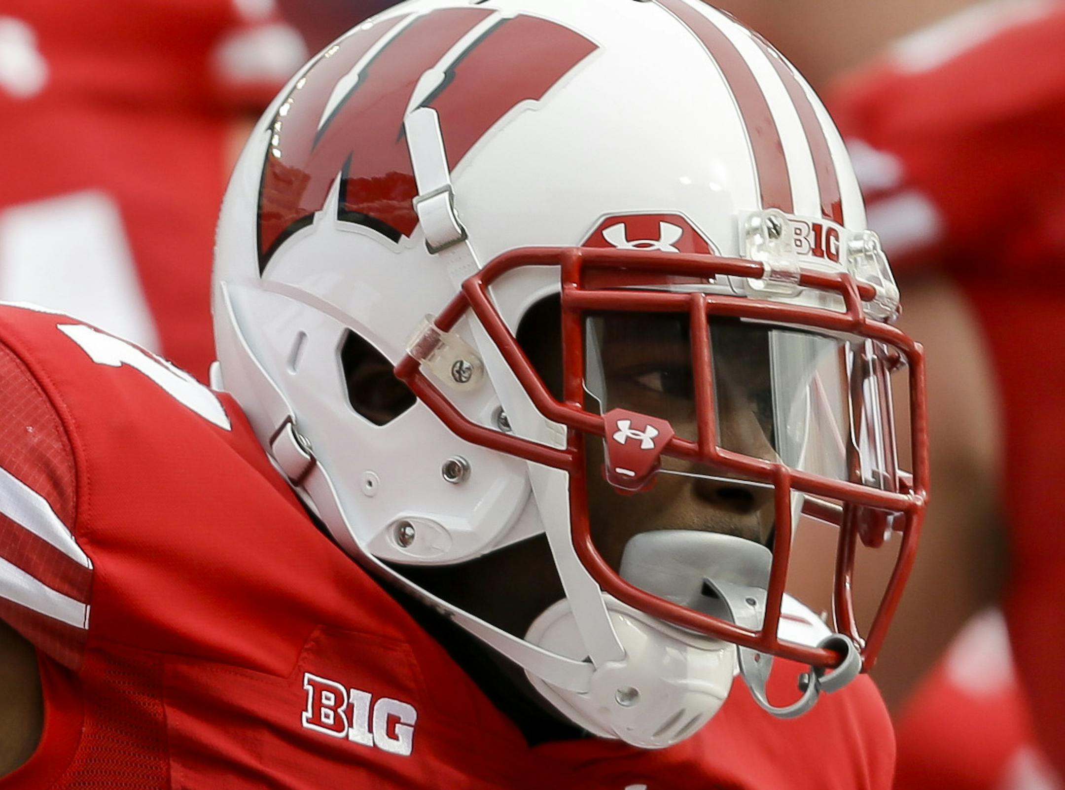 Wisconsin wide receiver Quintez Cephus (87) during the first half of an NCAA college football game against Michigan State Saturday, Oct. 12, 2019, in Madison, Wis. (AP Photo/Andy Manis) ORG XMIT: WIAM1