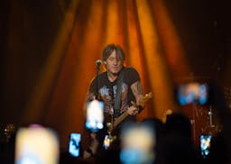 Keith Urban early in his surprise show at the Fine Line Sunday night. 