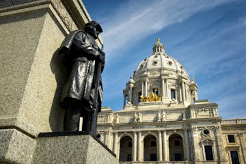 The exterior of the Minnesota State Capitol prior to exterior renovation project.