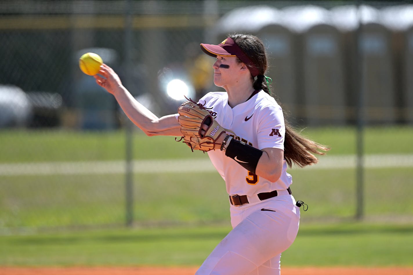 Gophers infielder MaKenna Partain last month.