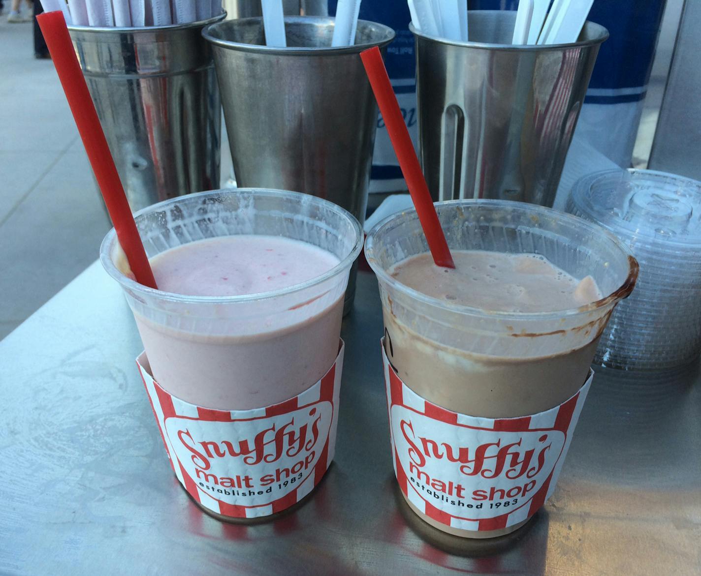 Shakes from Snuffy&#x2019;s Malt Shop at CHS Field.